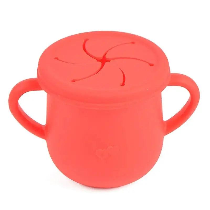 Spill-proof Baby Kids Toddler Baby Silicone Snack Cup With Lid Snack Bowl